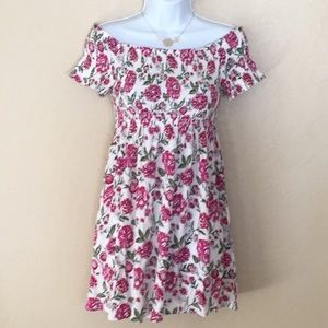 ❤️Summer Clearance ❤️Floral Off the Shoulder Dress